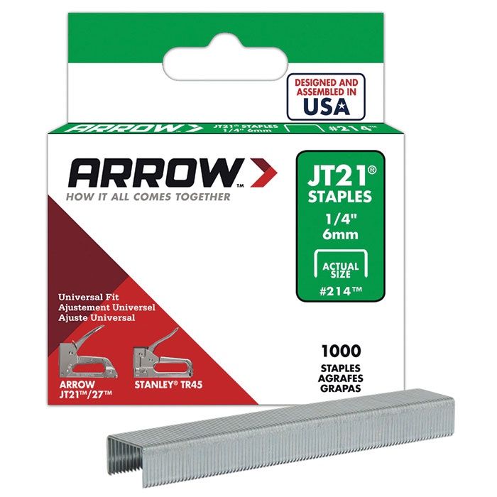ARROW JT21 STAPLES 6MM (1000)