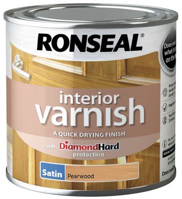 RONSEAL INTERIOR VARNISH SATIN PEARWOOD 250ML