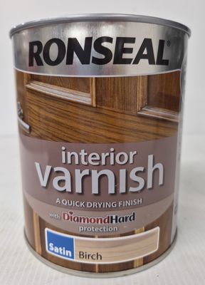 RONSEAL INTERIOR VARNISH SATIN BIRCH 750ML