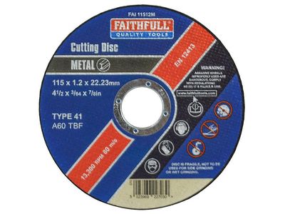 METAL CUTTING DISC 115X 1.2X 22MM