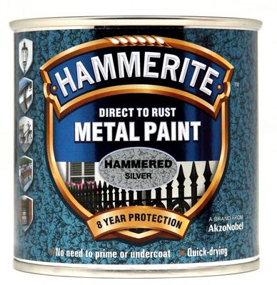 HAMMERITE HAMMERED SILVER 250ML