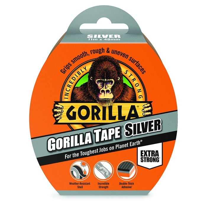 GORILLA TAPE SILVER 11M