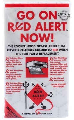 Red alert cooker hood grease filter