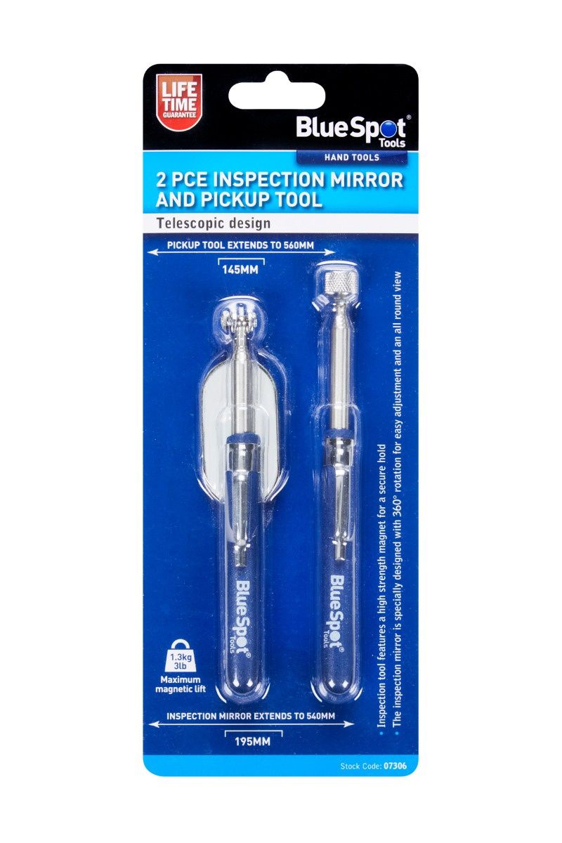 2PCE INSPECTION MIRROR &amp; PICK UP TOOL