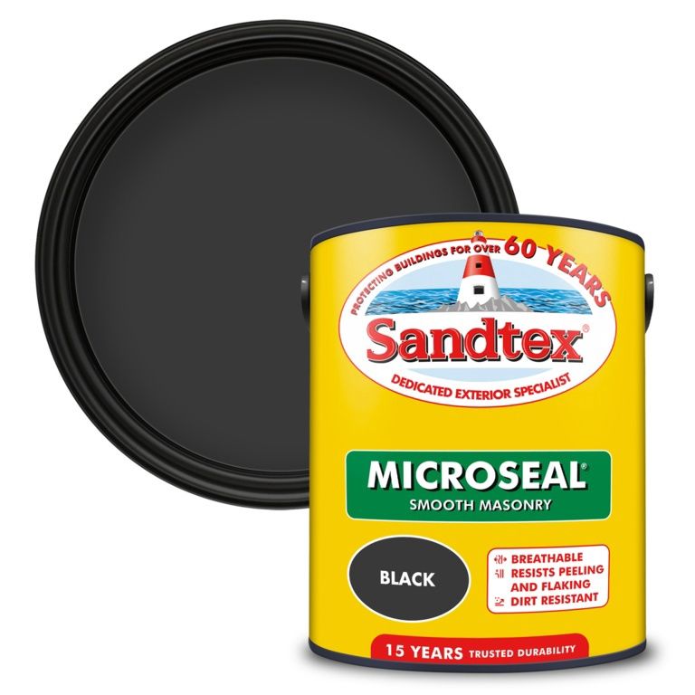 SANDTEX SMOOTH MASONRY PAINT BLACK 5L
