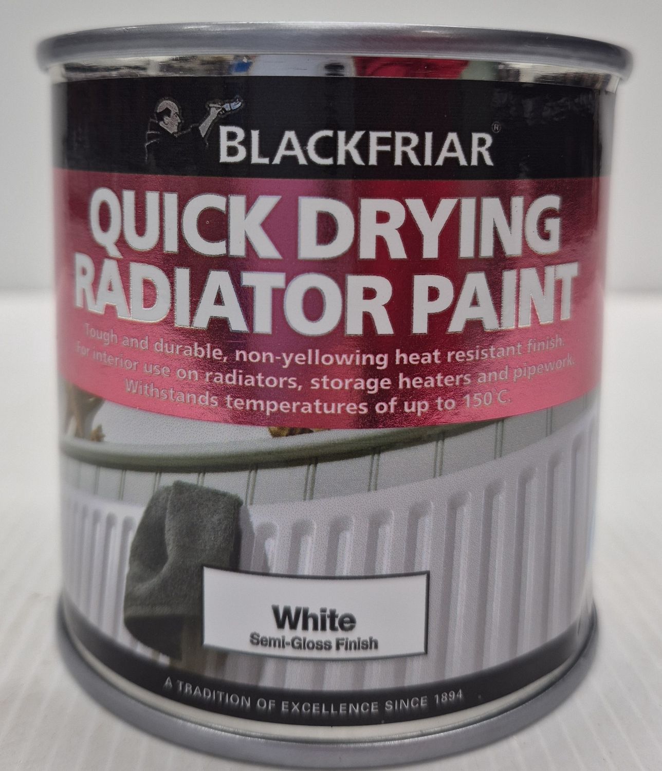 QUICK DRY RADIATOR PAINT WHITE SEMI-GLOSS 250ML