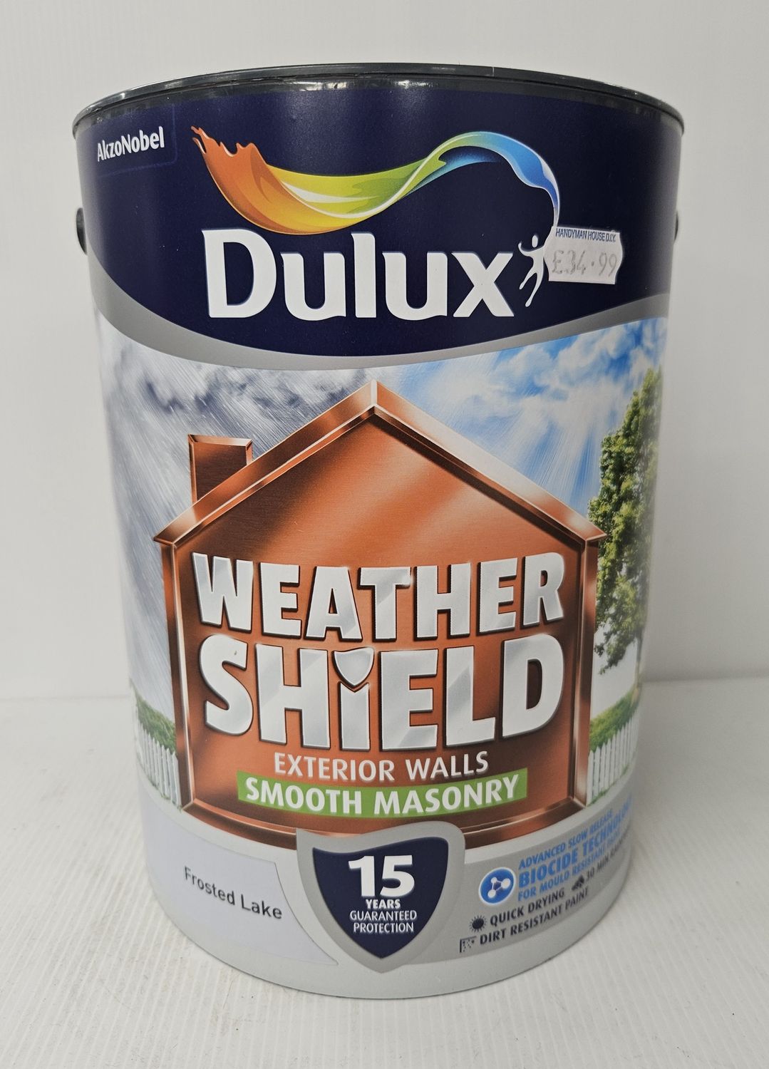 DULUX WEATHERSHIELD MASONRY PAINT FROSTED LAKE 5L