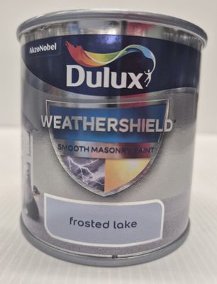 DULUX Weathershield Masonry PAINT Tester Frosted Lake 250ml