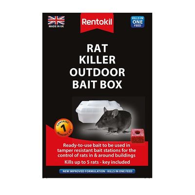 RENTOKIL RAT KILLER OUTDOOR BAIT BOX