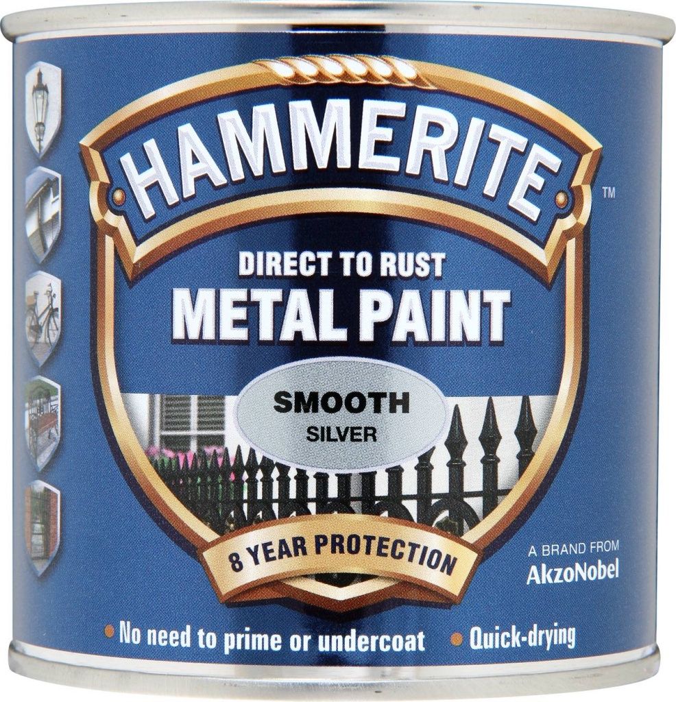 HAMMERITE SMOOTH SILVER 250ML