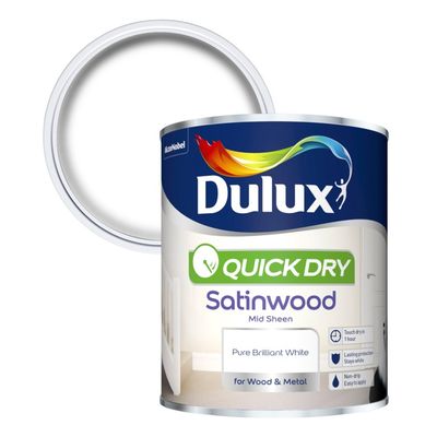 DULUX QUICK DRY SATINWOOD PBW 750ML