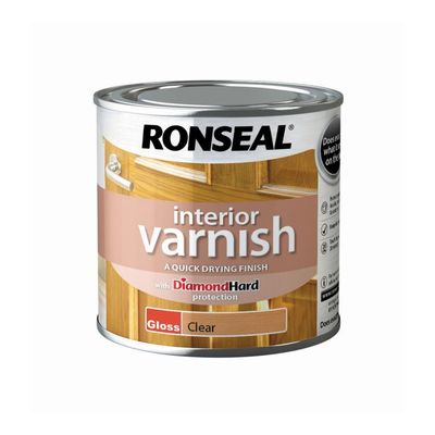 RONSEAL INTERIOR VARNISH CLEAR GLOSS 250ML