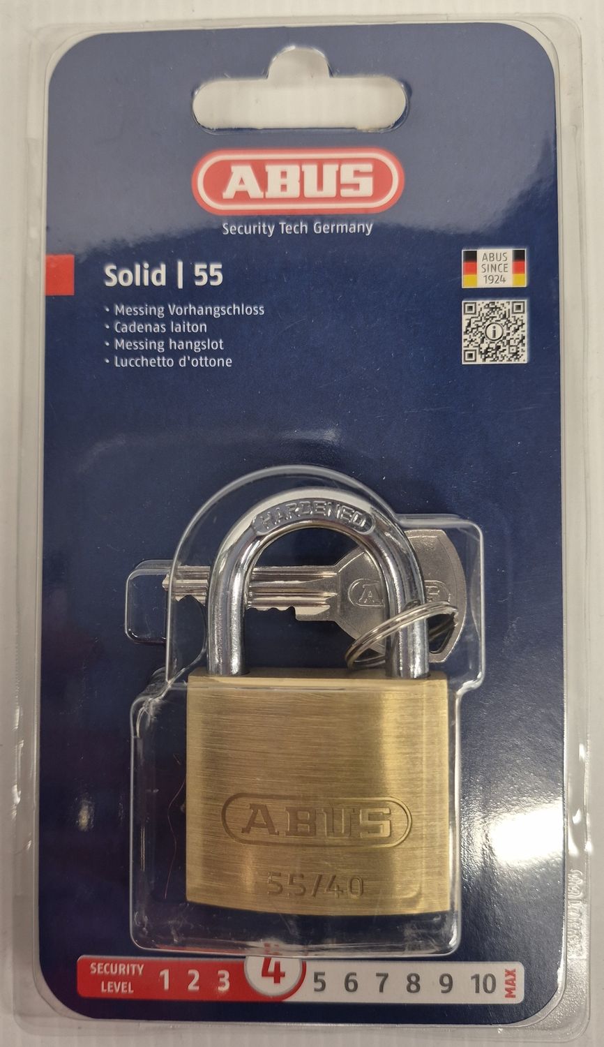 55/40 BRASS PADLOCK