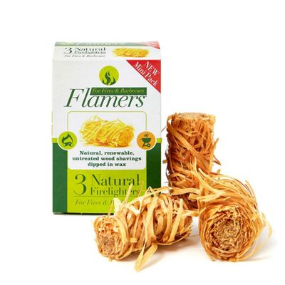 FLAMERS NATURAL FIRELIGHTERS X 3