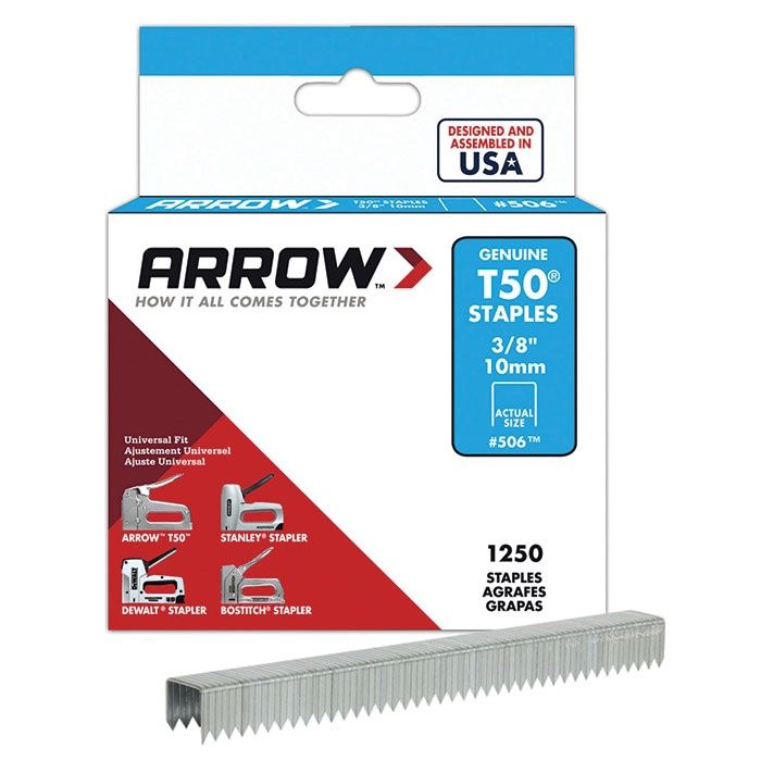 ARROW T50 STAPLES 10MM (1250)
