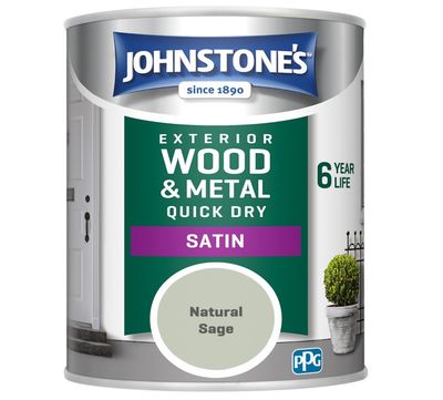 JOHNSTONES EXTERIOR SATIN NATURAL SAGE 750ML