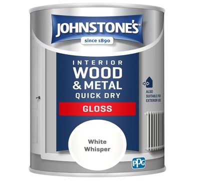 JOHNSTONES  QUICK DRY GLOSS WHITE WHISPER 750ML