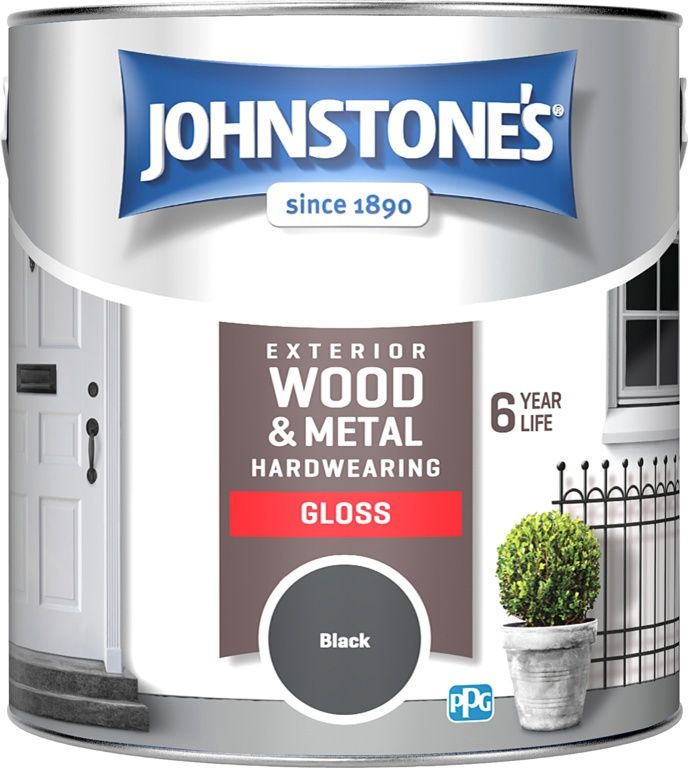 JOHNSTONES EXTERIOR GLOSS BLACK 2.5LT