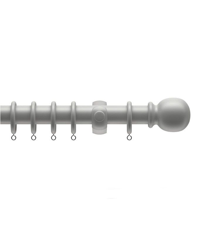 VICTORY 28MM WOODEN CURTAIN POLE GREY 1.2M