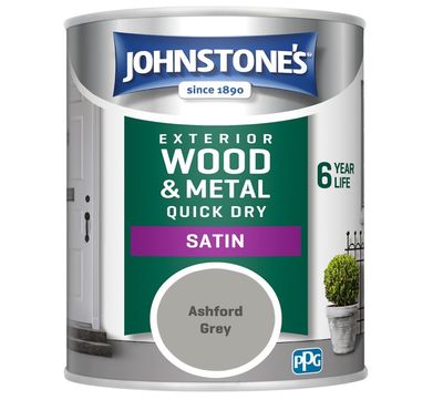 JOHNSTONES  EXTERIOR SATIN ASHFORD GREY 750ML