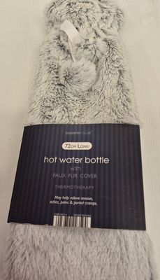 2L Hot Water Bottle with Faux Fur Cover