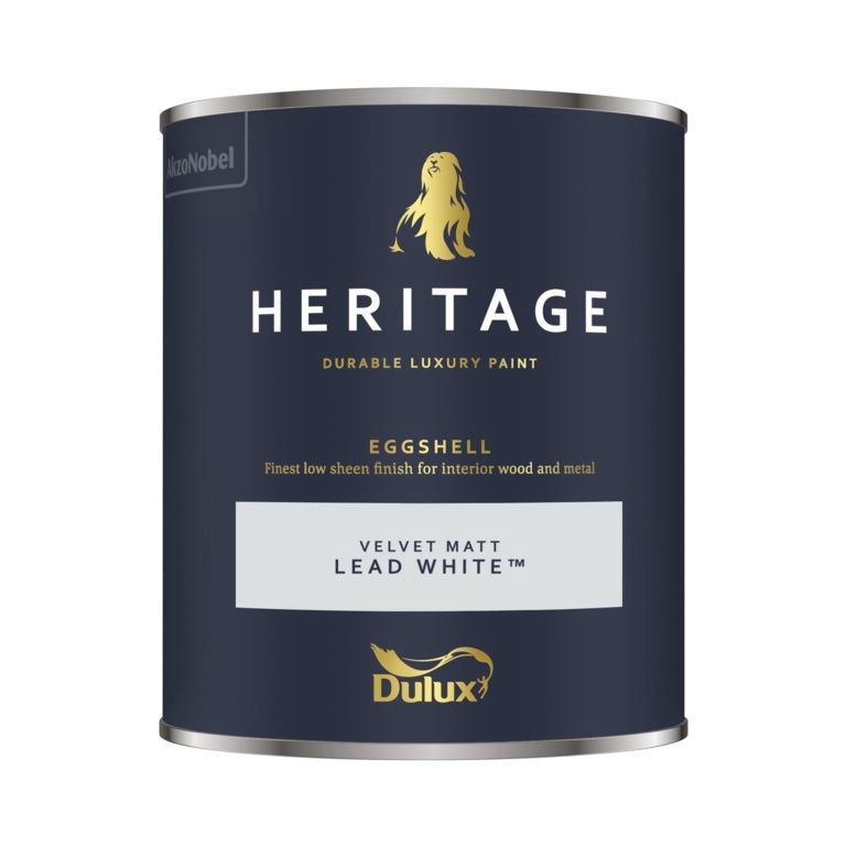 DULUX HERITAGE EGGSHELL LEAD WHITE 750ML