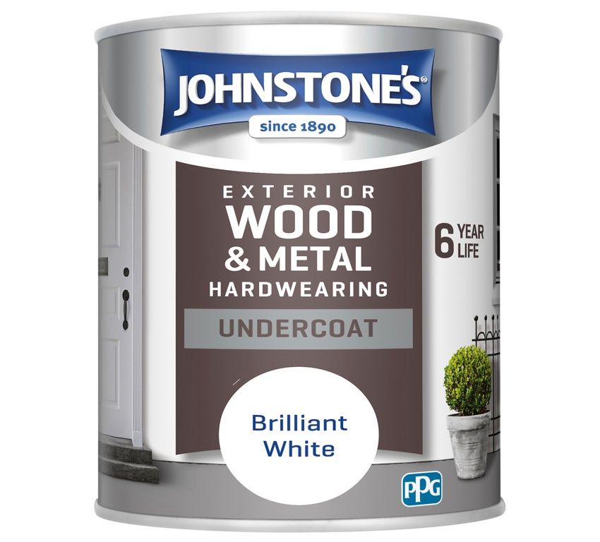 JOHNSTONES EXTERIOR UNDERCOAT PURE BRILLIANT WHITE 750ML