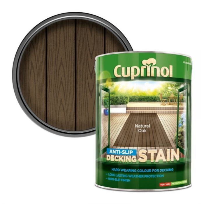 CUPRINOL ANTI SLIP DECKING STAIN NATURAL OAK 5L