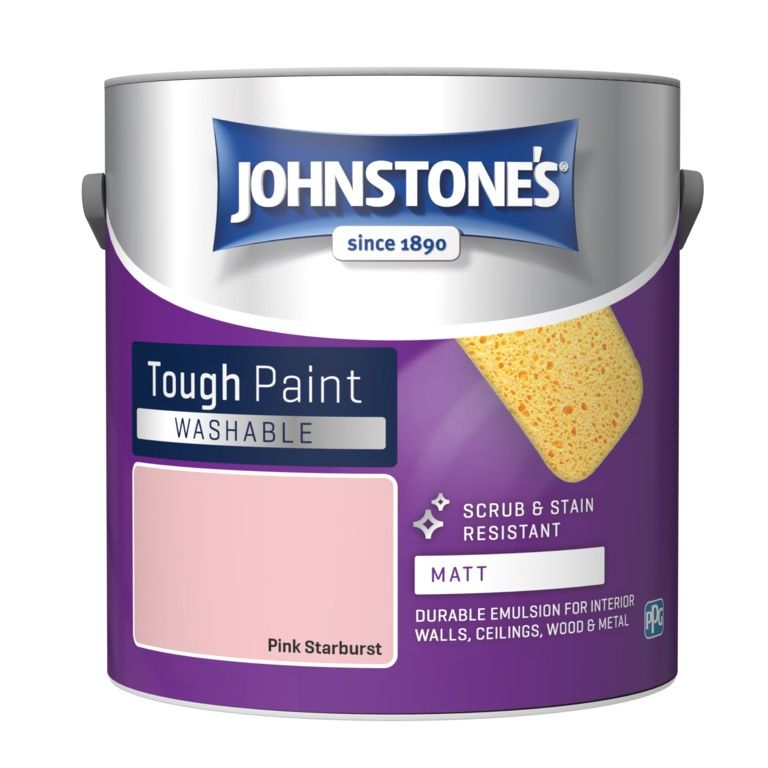 JOHNSTONES WASHABLE MATT PINK STARBURST 2.5LT