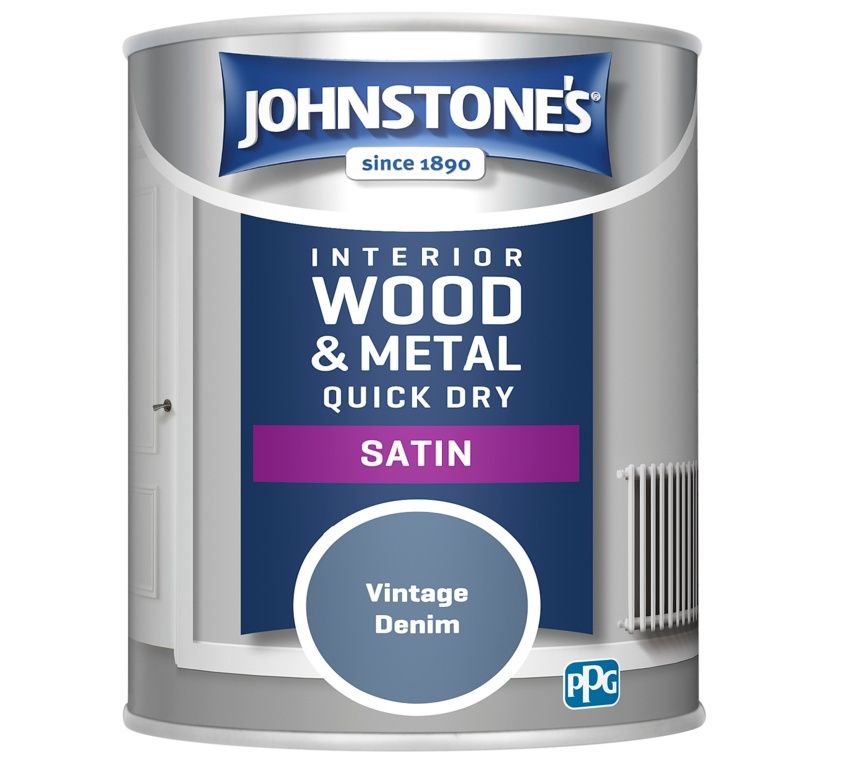JOHNSTONES  QUICK DRY SATIN VINTAGE DENIM 750ML