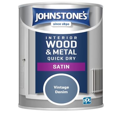JOHNSTONES  QUICK DRY SATIN VINTAGE DENIM 750ML