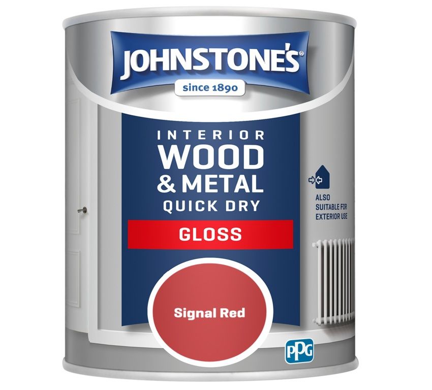 JOHNSTONES QUICK DRY GLOSS SIGNAL RED 750ML