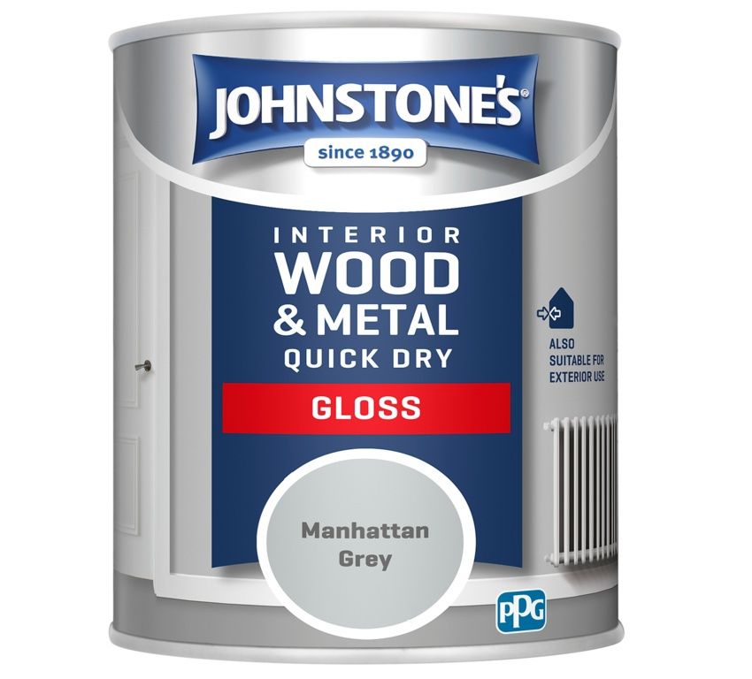 JOHNSTONES  QUICK DRY GLOSS MANHATTEN GREY 750ML