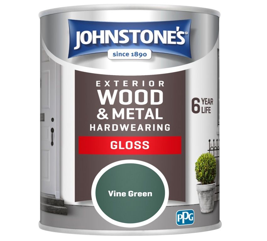 JOHNSTONES EXTERIOR GLOSS VINE GREEN 750ML