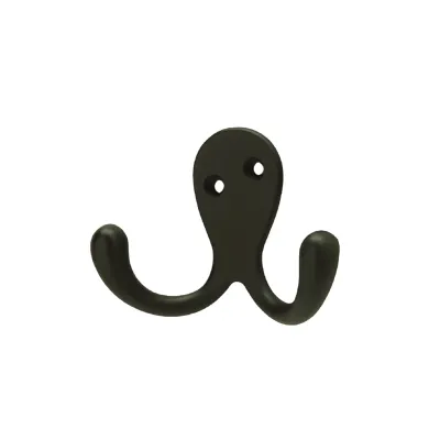 (x1)DOUBLE ROBE HOOK BLACK