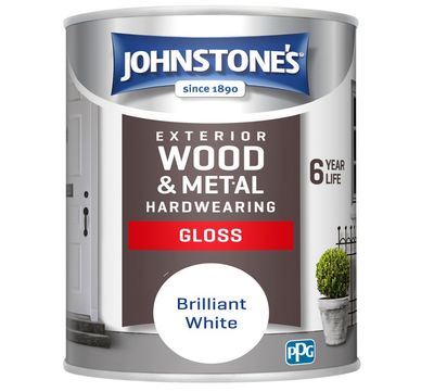 JOHNSTONES EXTERIOR GLOSS PURE BRILLIANT WHITE 750ML