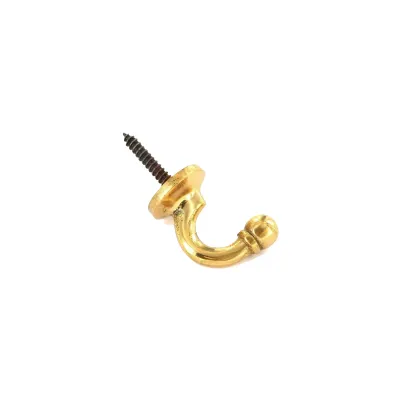 (x1)LARGE BRASS BALL END TIE HOOK