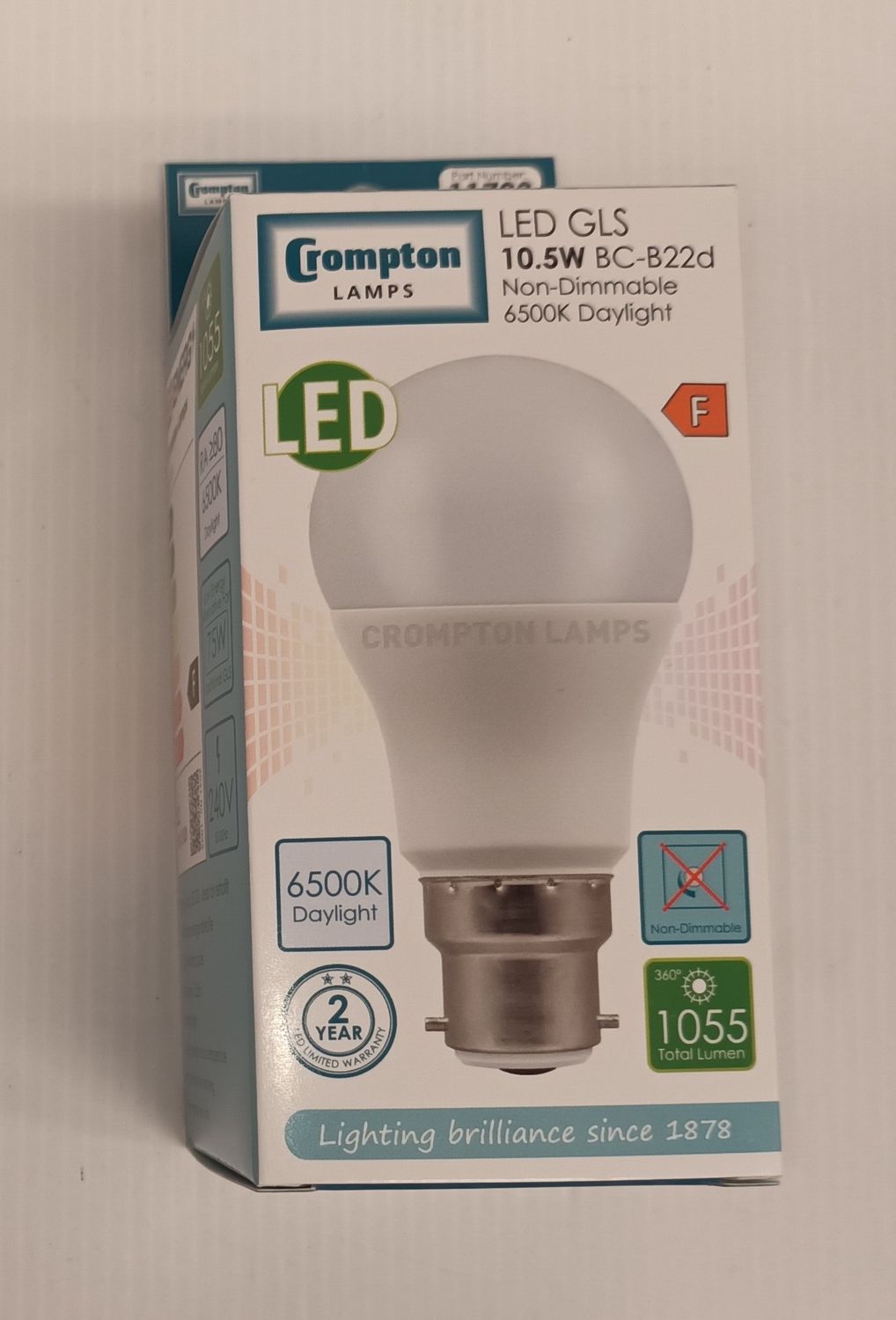 CROMPTON LED GLS THERMAL PLASTIC 11W BC DAYLIGHT BULB
