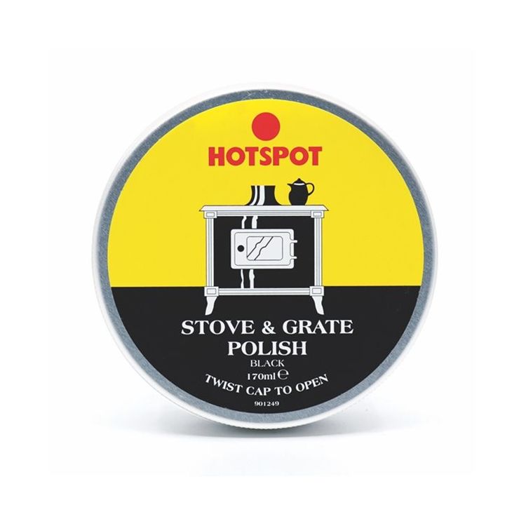 HOTSPOT STOVE &amp; GRATE POLISH  BLACK TIN 170g