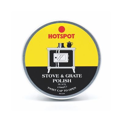 HOTSPOT STOVE &amp; GRATE POLISH  BLACK TIN 170g