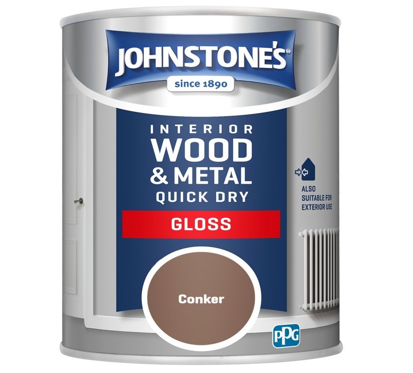 JOHNSTONES QUICK DRY GLOSS CONKER 750ML