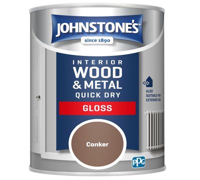 JOHNSTONES QUICK DRY GLOSS CONKER 750ML