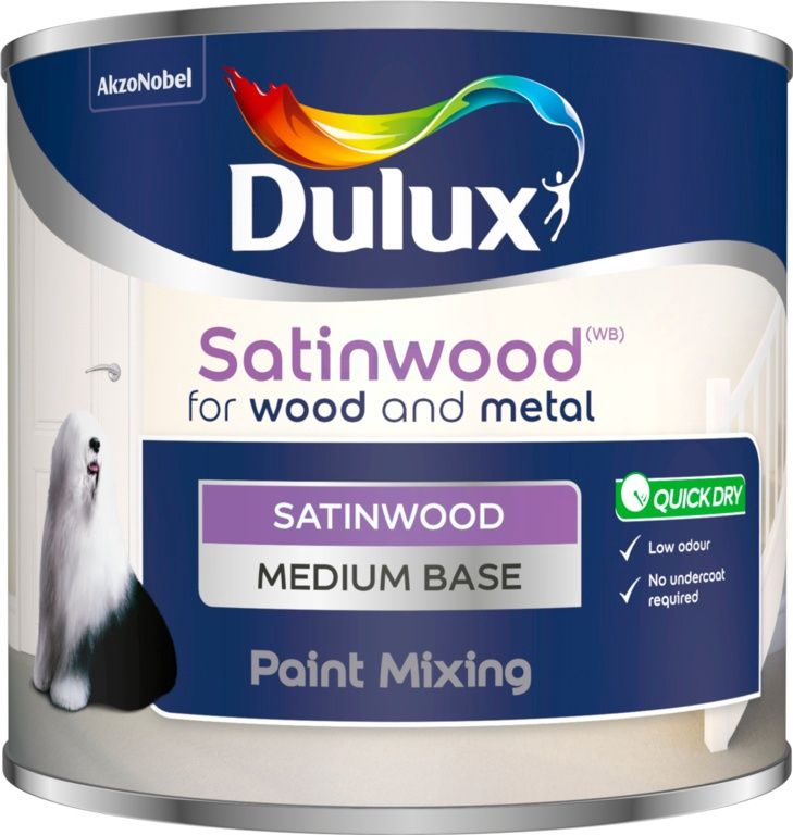 DULUX SATINWOOD BASE MEDIUM 500ML