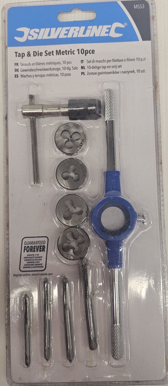 10PC TAP &amp; DIE SET METRIC