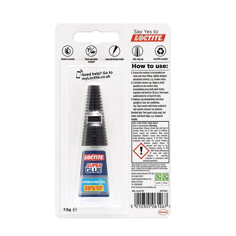 LOCTITE SUPER GLUE 5G PLUS 50%