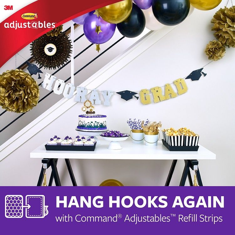 COMMAND ADJUSTABLE REFILL STRIPS 17820