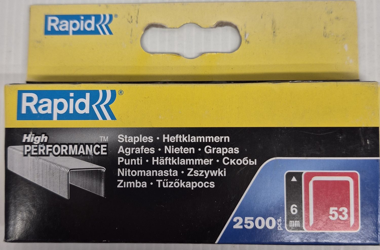 RAPID 53/6B 6MM STAPLES (2500)