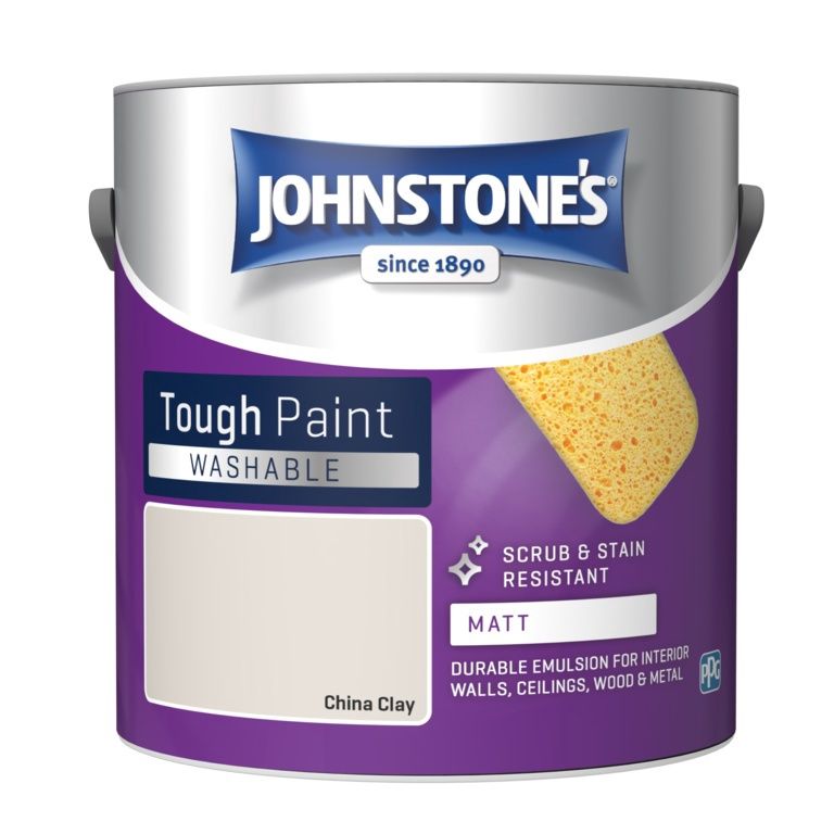 JOHNSTONES WASHABLE MATT CHINA CLAY 2.5LT