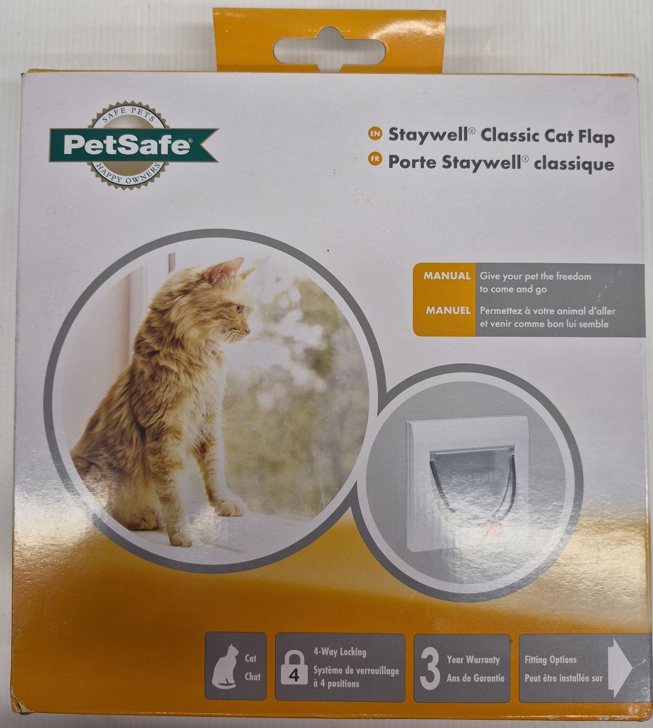 STAYWELL 4 WAY LOCK CAT DOOR WHITE