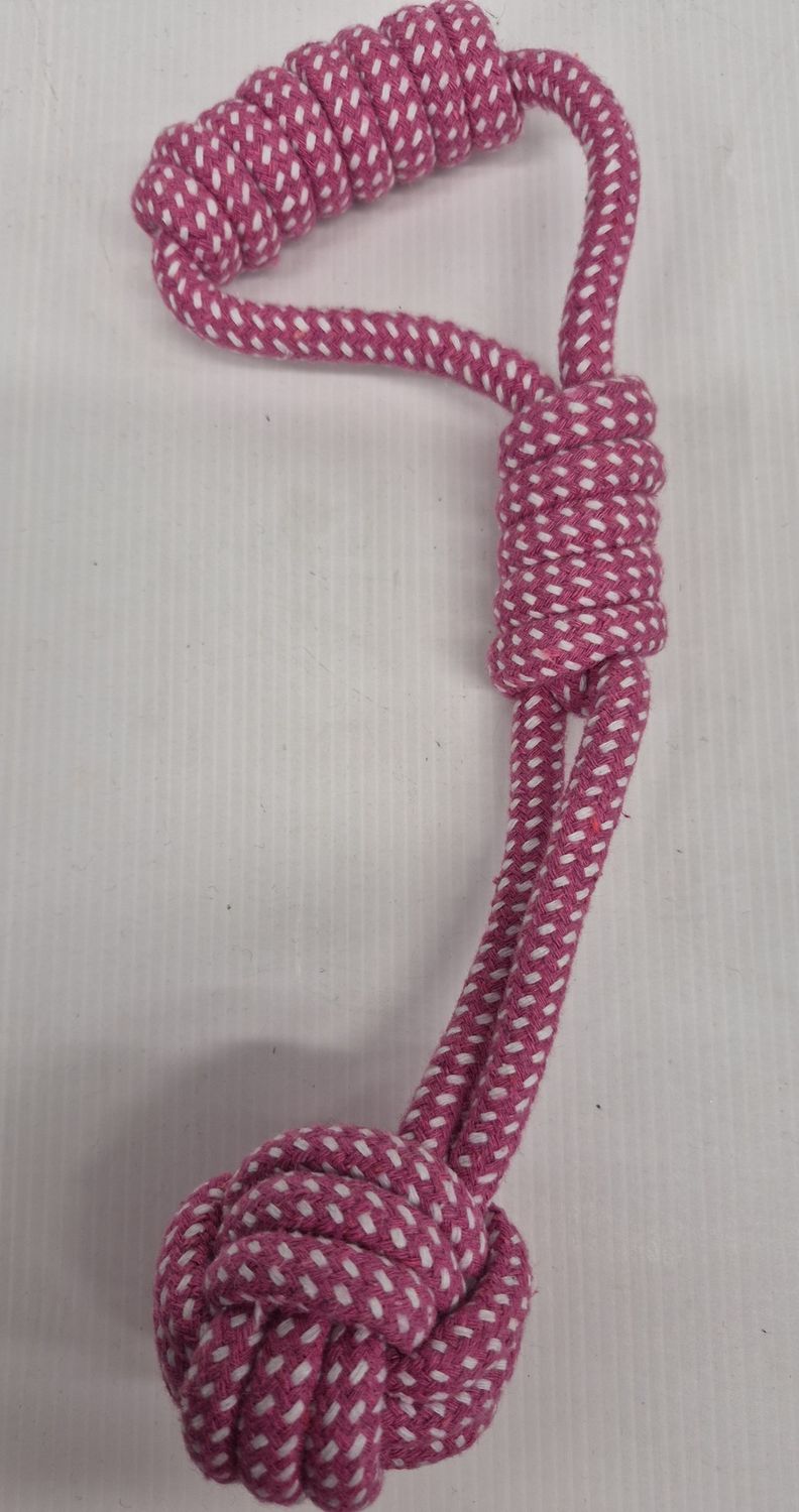 Dog rope pink toy